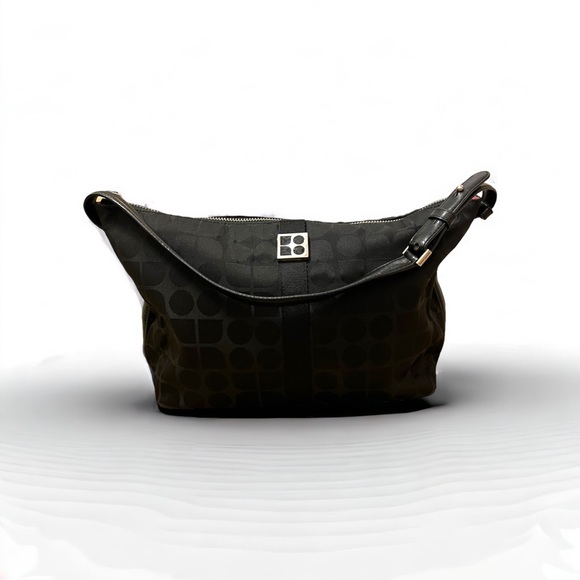 KATE SPADE NOEL print Vintage Original Black on Black Purse Logo Print - Picture 6 of 16